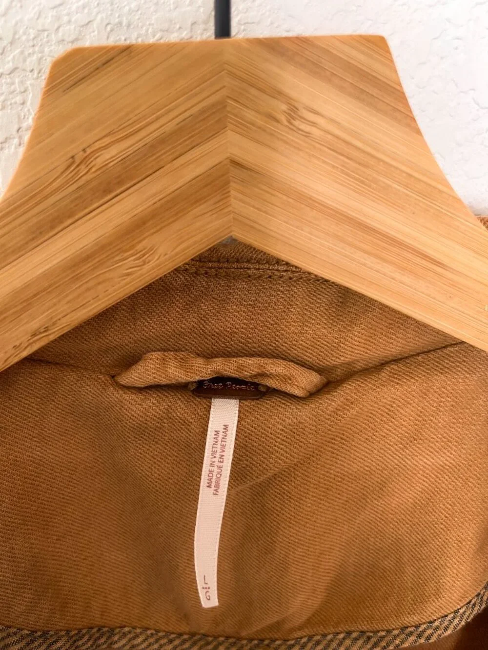 Free People Linen Blend Slouchy Blazer L Tan Rust Oversized Single Button - Picture 6 of 6